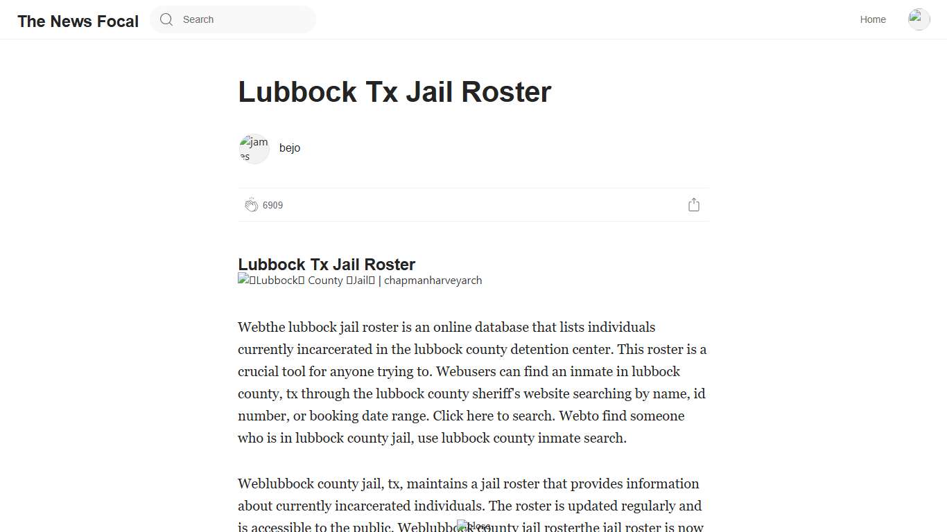 Lubbock Tx Jail Roster